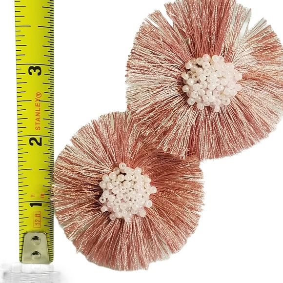 Cloie Seed Bead Cluster With Tassel Fringe - Picture 3 of 6